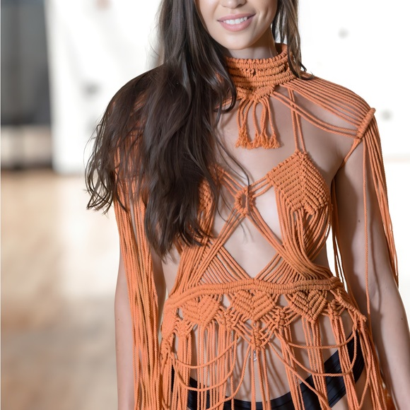 Handmade Macrame Crochet Dress - Picture 4 of 16